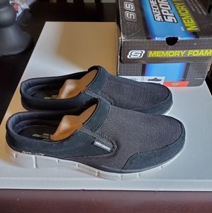 Sketcher's sport men's memory foam slip on clog sneaker shoes 10 wide